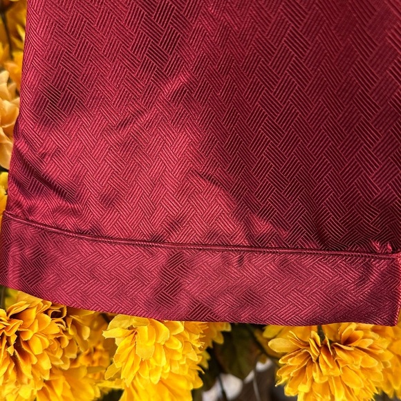 Silk Hemp Life Red Silk Satin Button-Up Pajama Top Button Down Shirt - Picture 7 of 12